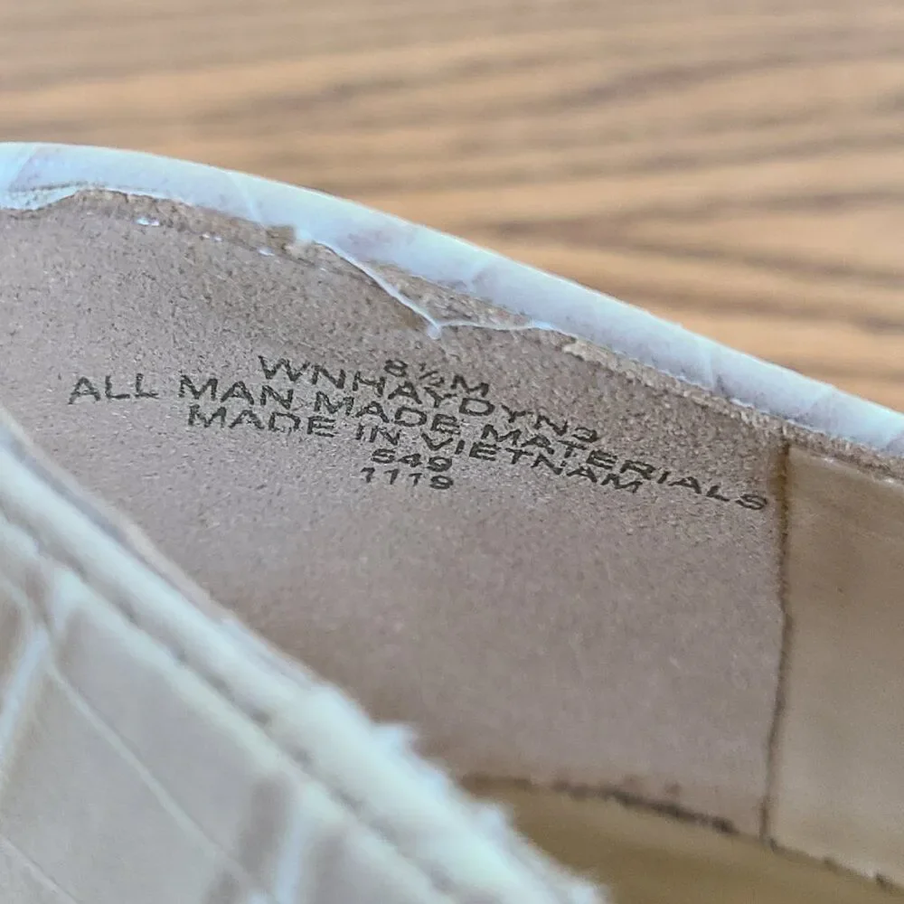 Nine West Women's Haydyn3 Flat Slip-On Shoe Light Natural Neutral Size 8.5M